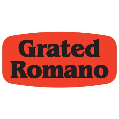 Grated Romano Label