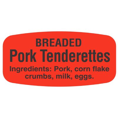 Pork Tenderettes (w/ ing) Label