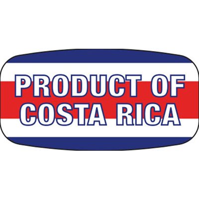 Product of Costa Rica Label
