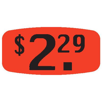$2.29 Label