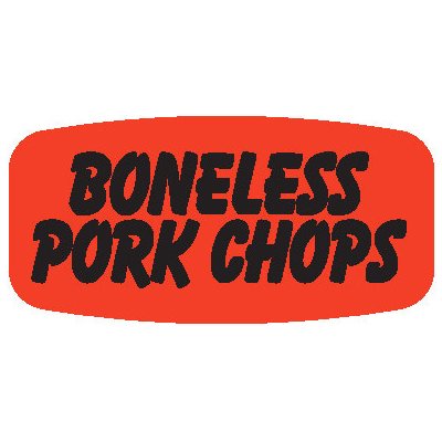 Boneless Pork Chops Label