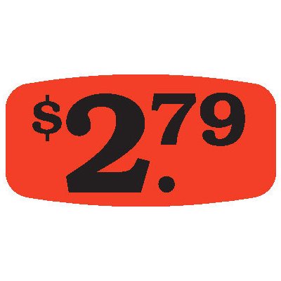 $2.79 Label