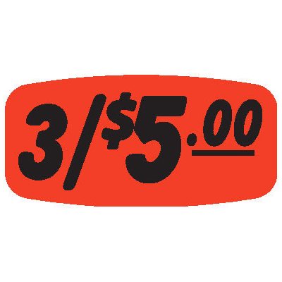 3 / $5.00 Label