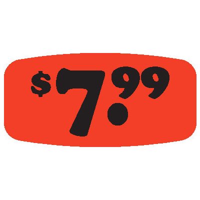 $7.99 Label