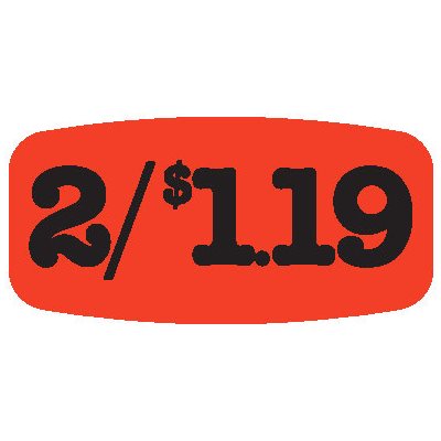 2 / $1.19 Label