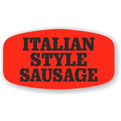 Italian Style Sausage Label