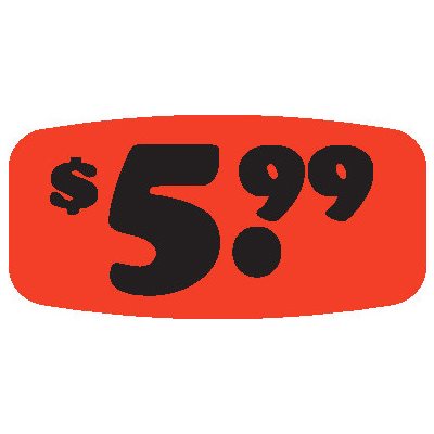 $5.99 Label