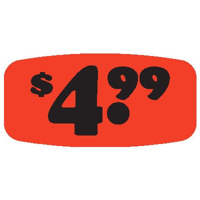 $4.99 Label