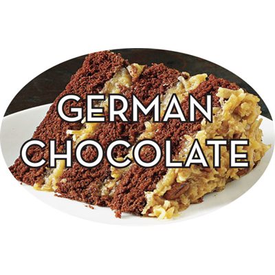 German Chocolate Label | Roll of 500 — PrintSaveRepeat.com