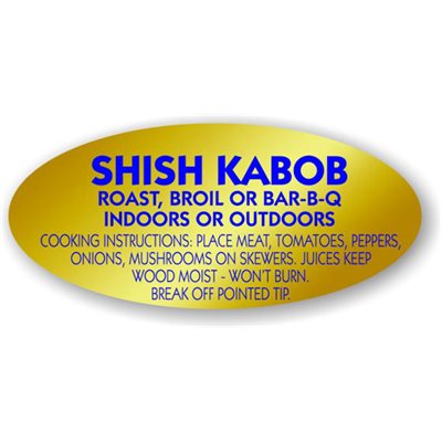 Shish Kabob-Roast,Broil.... Label