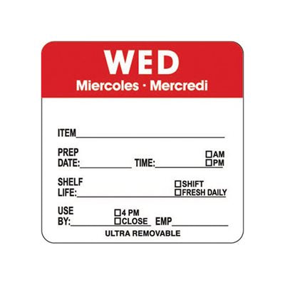Rem Label Wed Tri Labels Prep/Use By 2