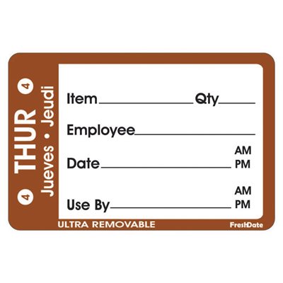 Thur Tri Labels Use By 2
