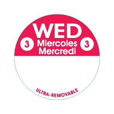 Wed 3 Miercoles / Mercredi Label