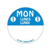 Mon 1 Lunes Lundi Label