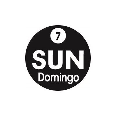 Sun 7 Domingo Label