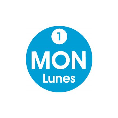 Mon 1 Lunes Label