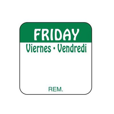 Friday Viernes VendRedi Label