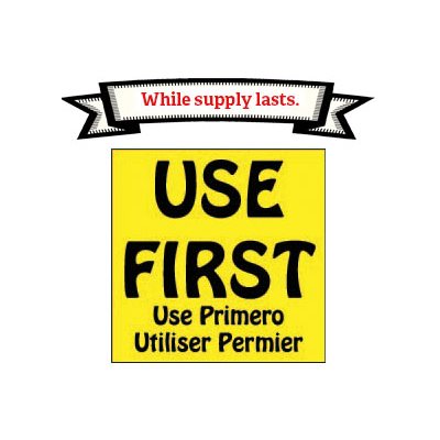 Use First Use Primero Utilisez Premier Label