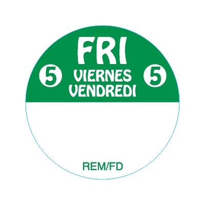 Friday Viernes VendRedi Label