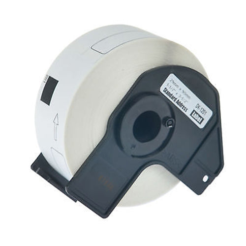 1.1" x 3.5" (29mm x 90.3mm) Brother DK Die-Cut Address Labels | 400 Labels | 1 Roll (DK-1201)