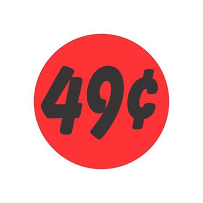 49¢ Bullseye Label