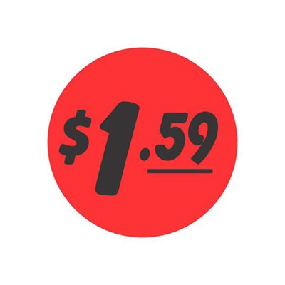 $1.59 Bullseye Label