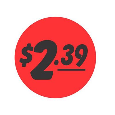 $2.39 Bullseye Label