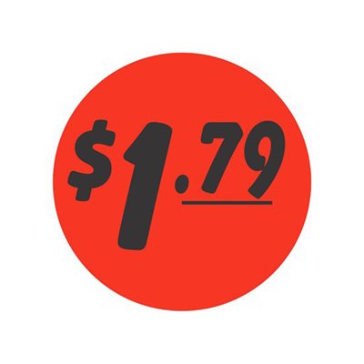 $1.79 Bullseye Label
