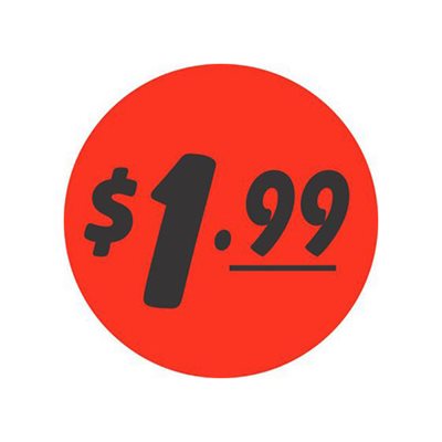 $1.99 Bullseye Label