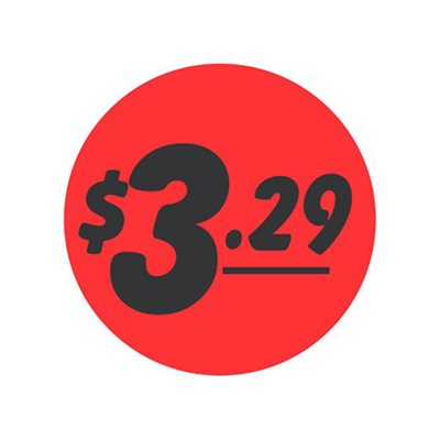 $3.29 Bullseye Label