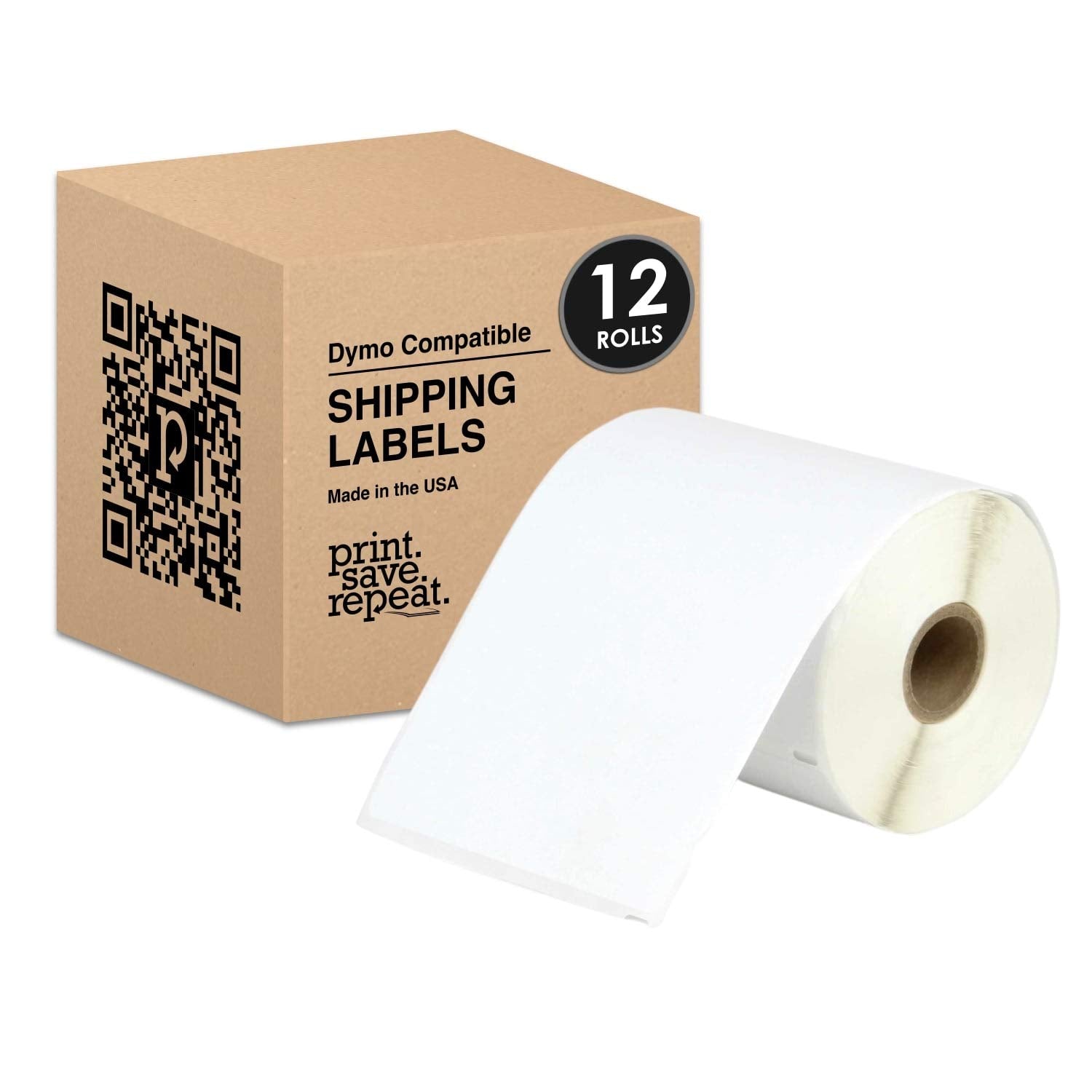 4" x 6" Dymo LabelWriter 4XL Shipping Labels | 220 Roll | 12 Pack