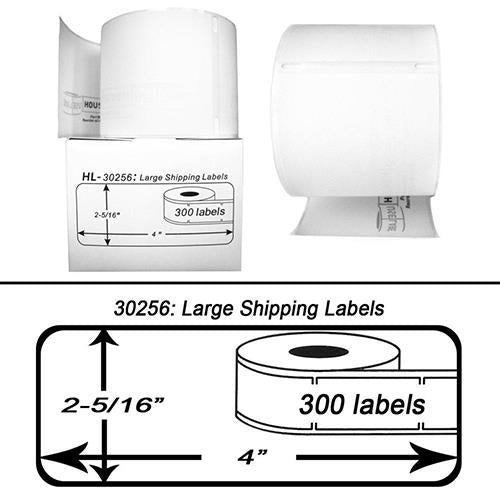 2-5/16" x 4" Large Shipping Labels | 300 Labels | 1 Roll (30256)