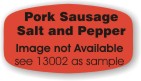 Pork Sausage Salt and Pepper Label | Roll of 1,000