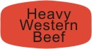 Heavy Western Beef  Label | Roll of 1,000