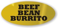 Beef Bean Burrito Label | Roll of 500