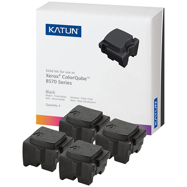 Xerox 108R00930 Black Compatible Solid Ink Cartridge 4-Pack for ColorCube 8570, 8580 [8,600 Pages]