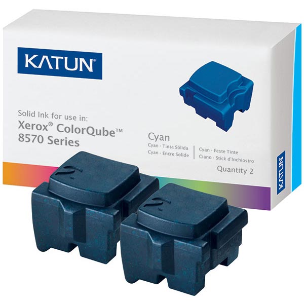 Xerox 108R00926 Cyan Compatible Solid Ink Cartridge 2-Pack for ColorCube 8570, 8580 [4,400 Pages]