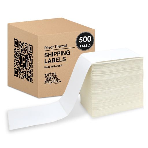 4" x 6" Direct Thermal Labels | Fanfold | 500 Stack | 1 Pack