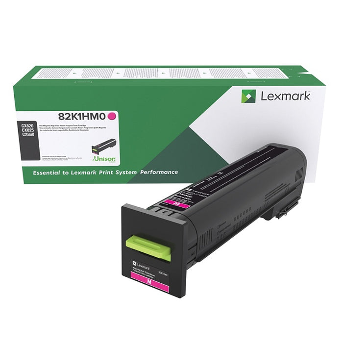 OEM Lexmark 82K1HM0 Magenta High Yield Toner Cartridge for CX820, CX825, CX860 [17,000 Pages]