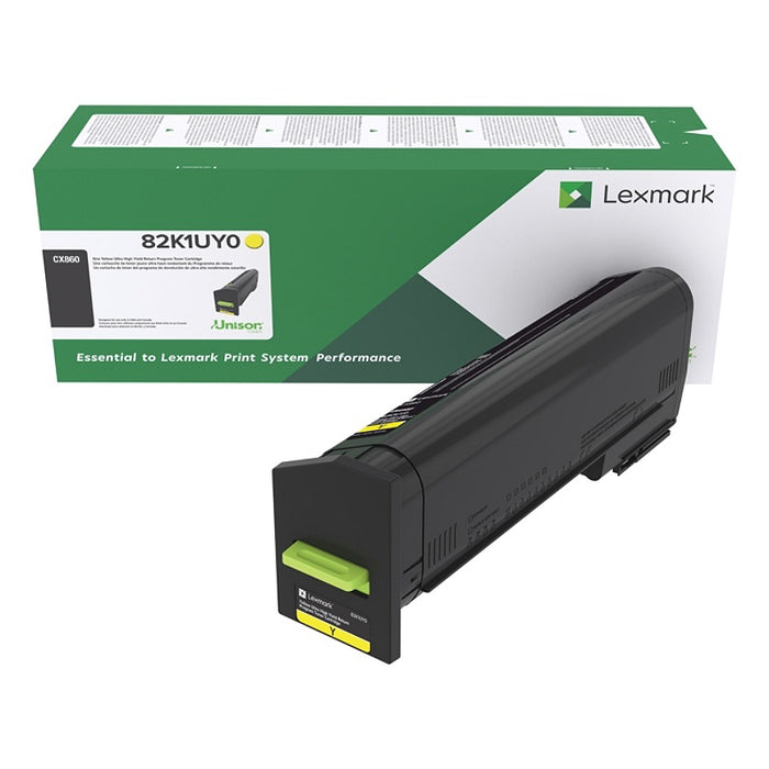 OEM Lexmark 82K1UY0 Yellow Ultra High Yield Toner Cartridge for CX860 [55,000 Pages]