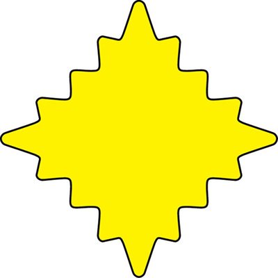 Sign Card 8.0 x 8.0 Burst (Blanks) 