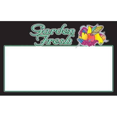 Sign Card 11.0 x 7.0 Garden Fresh 