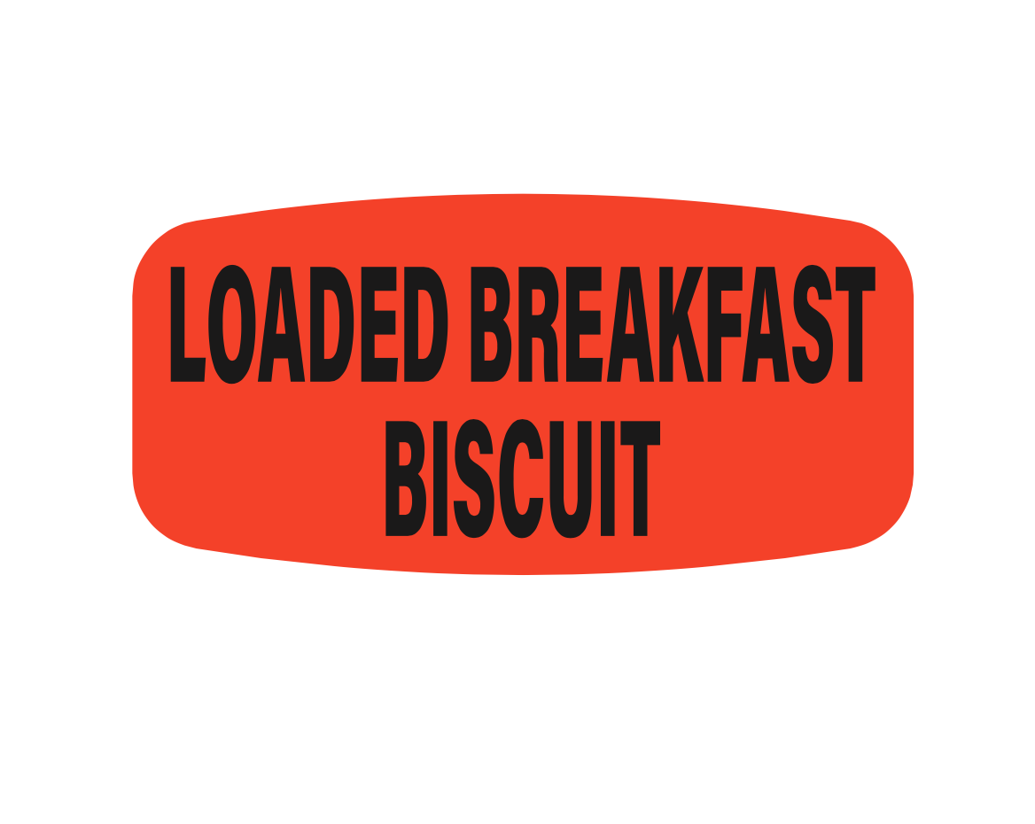 Free Breakfast Label Loaded Breakfast Biscuit Label | Roll of 1,000 – Print.Save.Repeat.