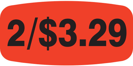 2/$3.29 Label | Roll of 1,000