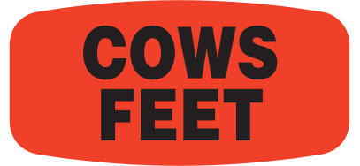 Cows Feet  Label | Roll of 1,000