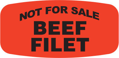 Not For Sale Beef Filet Label | Roll of 1,000