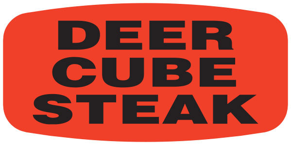Deer Cube Steak  Label | Roll of 1,000