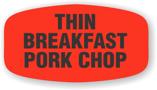 Thin Breakfast Pork Chop Label | Roll of 1,000