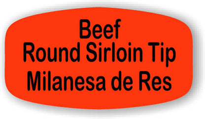 Beef Round Sirloin Tip /Milanesa de Res Label | Roll of 1,000