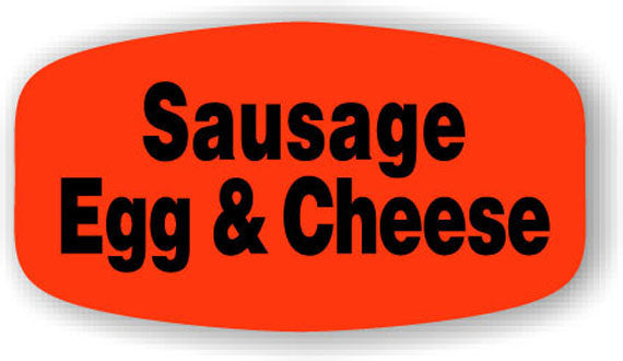 Sausage Egg & Cheese  Label | Roll of 1,000